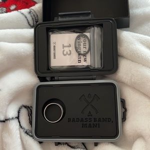 Mens Wedding Band & Silicone Companion